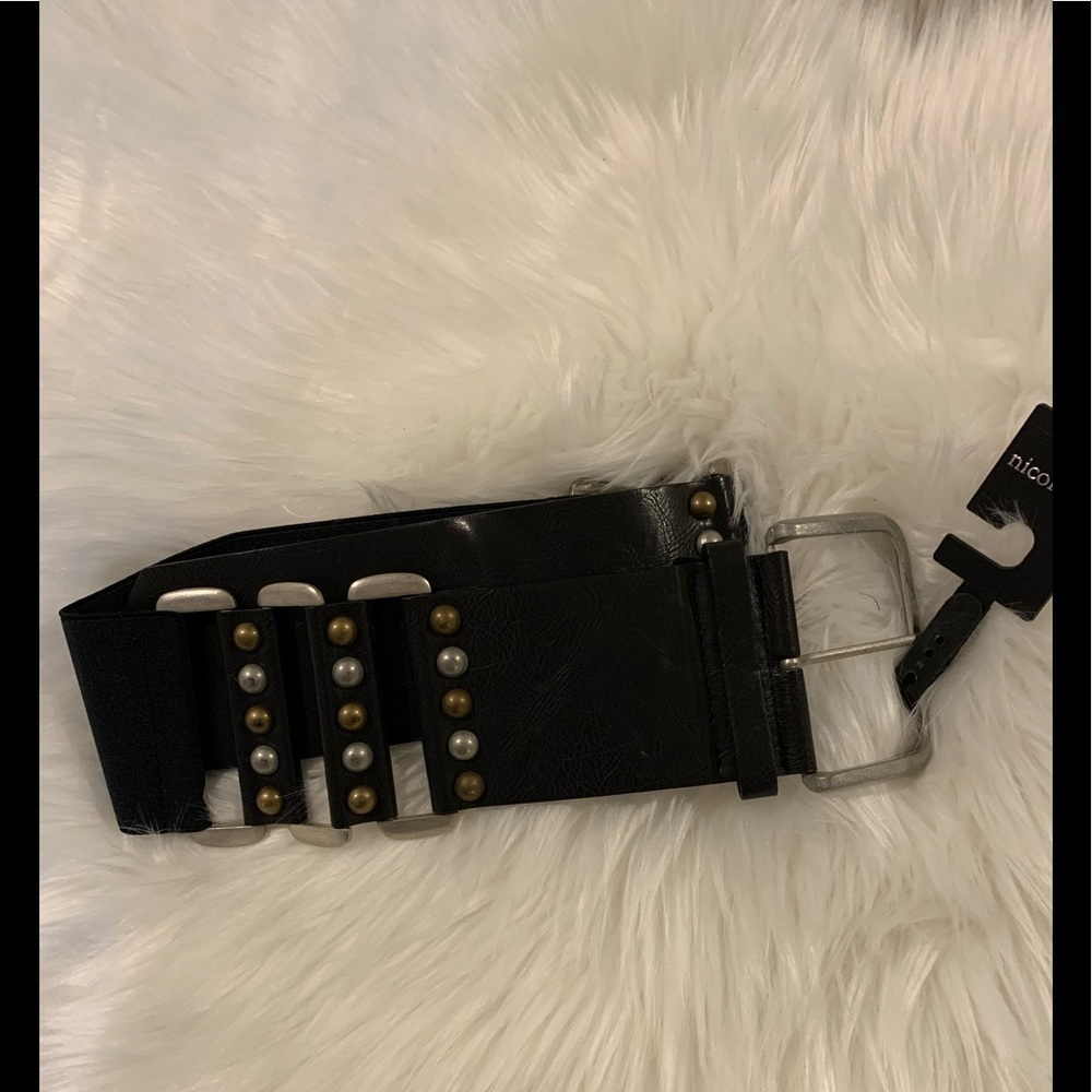 Nicole Lee NWT Womens Belt. Black. Width 3”. L 32”